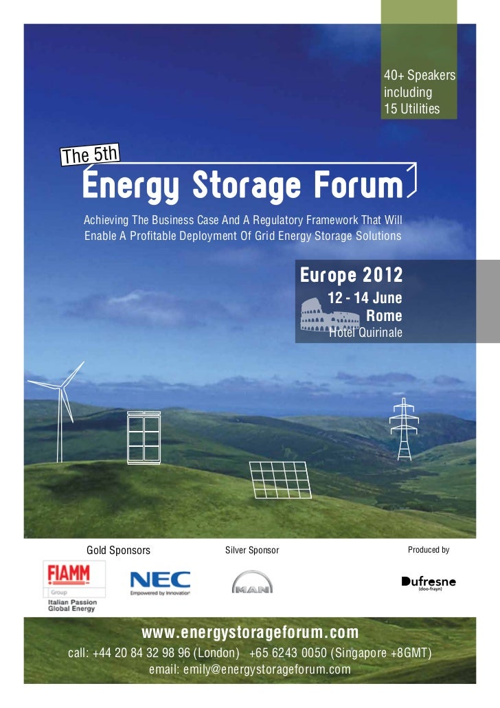The 5th Energy Storage Forum - Europe
