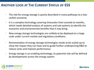 Energy Storage Landscape Clean Energy Ministerial | PDF