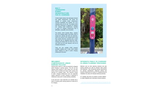 In the short term, local authorities can mandate that a
share of existing public parking spaces be reserved for
EV charging.
54
BOX F:
LEVERAGING
STREET
INFRASTRUCTURE
FOR EV CHARGING
A Berlin-based startup has developed physical
and digital infrastructure that allows the
upgrade of existing street infrastructure
including streetlights and bollards into e-car
charging points at low cost. The startup works
with local authorities to integrate EV charging
into existing street infrastructure, resulting
in public EV charging infrastructure that is
affordable, accessible, and convenient.
The system, which includes billing systems
and e-car charging cables, also allows users to
charge their vehicles with their own electricity.
Users can connect to the charging points using
their mobile electricity contracts and a smart
cable that has an integrated electricity meter.
Charging and billing data are shown live in the
user portal and the user receives a bill for all
charging transactions.
There are now multiple EVSE products
available, globally and in India, which enable
street charging for ease of public charging
infrastructure provision.
IMPLEMENT
COMPREHENSIVE URBAN
PARKING POLICIES
Parking policy reforms in cities are essential to integrate
public charging in parking spaces. This will not only
organize public parking in urban areas, but it will also
ensure that all existing and future public parking has
reserved EV charging spots. This improves access
to public charging infrastructure and can especially
support expansion of public charging in residential or
institutional zones with on-street parking availability.
INTEGRATE PUBLIC EV CHARGING
IN URBAN PLANNING PROCESSES
Methods such as town planning schemes and land
pooling schemes are used for planned urban growth
and expansion. They incorporate parking requirements
for planned development. Reserved parking and
ancillary infrastructure for public EV charging should be
integrated into urban and transport planning practices.
EV charging may also be included at transit stations
to create integrated and multimodal transport systems.
 