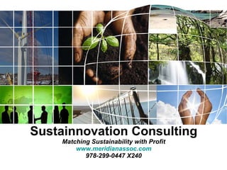 Sustainnovation Consulting Matching Sustainability with Profit www.meridianassoc.com 978-299-0447 X240 