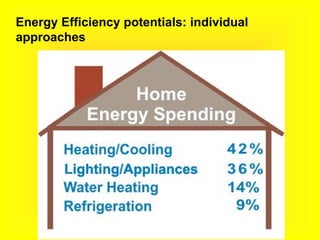 Energy Efficiency potentials: individual
approaches
 