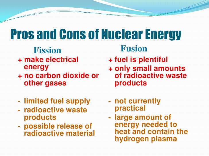 Disadvantages Of Nuclear Fusion