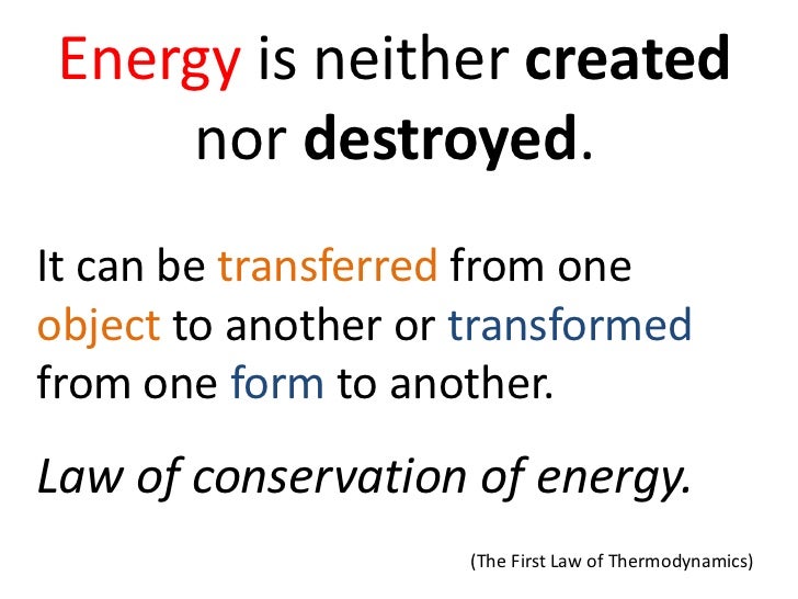 law of energy conservation