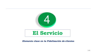 El Servicio
Elemento clave en la Fidelización de clientes
146
 