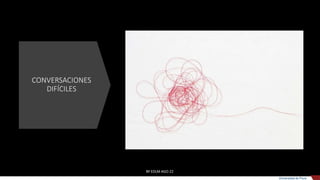 CONVERSACIONES
DIFÍCILES
BY EDLM AGO 22
Universidad de Piura
 