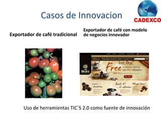 Casos de Innovacion Exportador de café tradicional Exportador de café con modelo de negocios innovador Uso de herramientas TIC´S 2.0 como fuente de innovación 