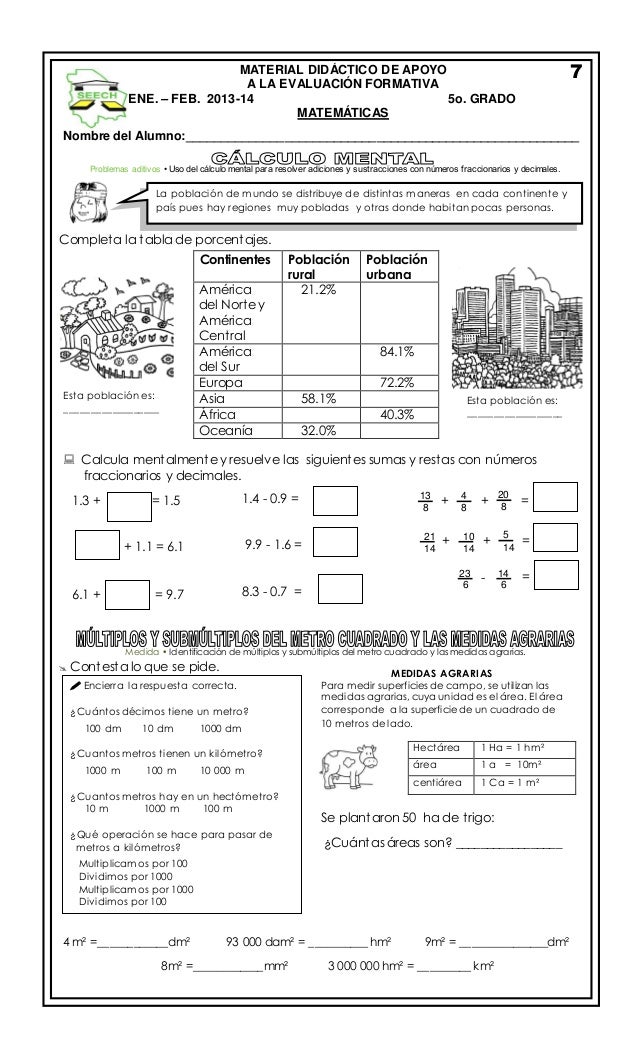 EXAMEN DE PREPARACIÓN BIMESTRE 3 QUINTO GRADO