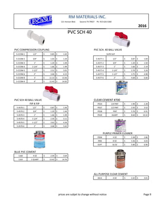 CATALOGO 2016 RM MATERIALS | PDF