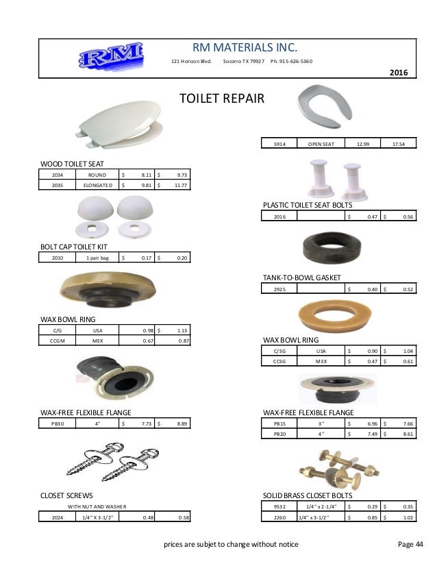 CATALOGO 2016 RM MATERIALS