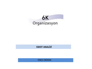 SWOT ANALİZİ 
ENES ERDEM 
 