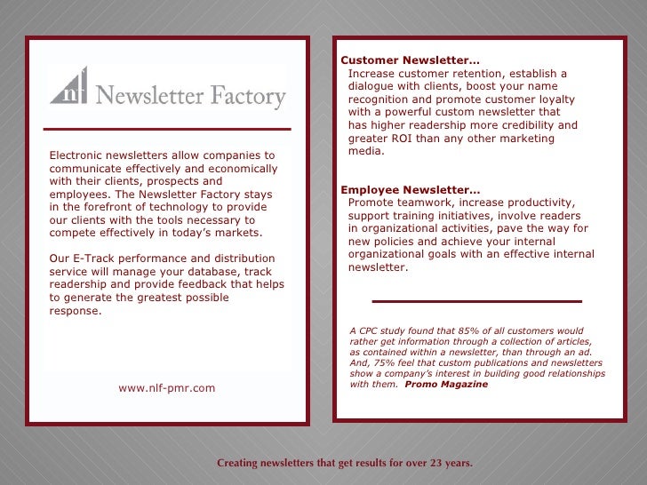sample newsletters
