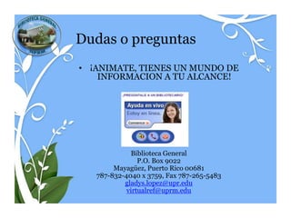 Periódicos y revistas
de Puerto Rico




                        21
 