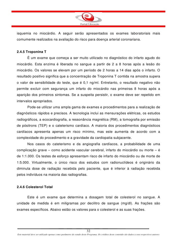 Exame troponina