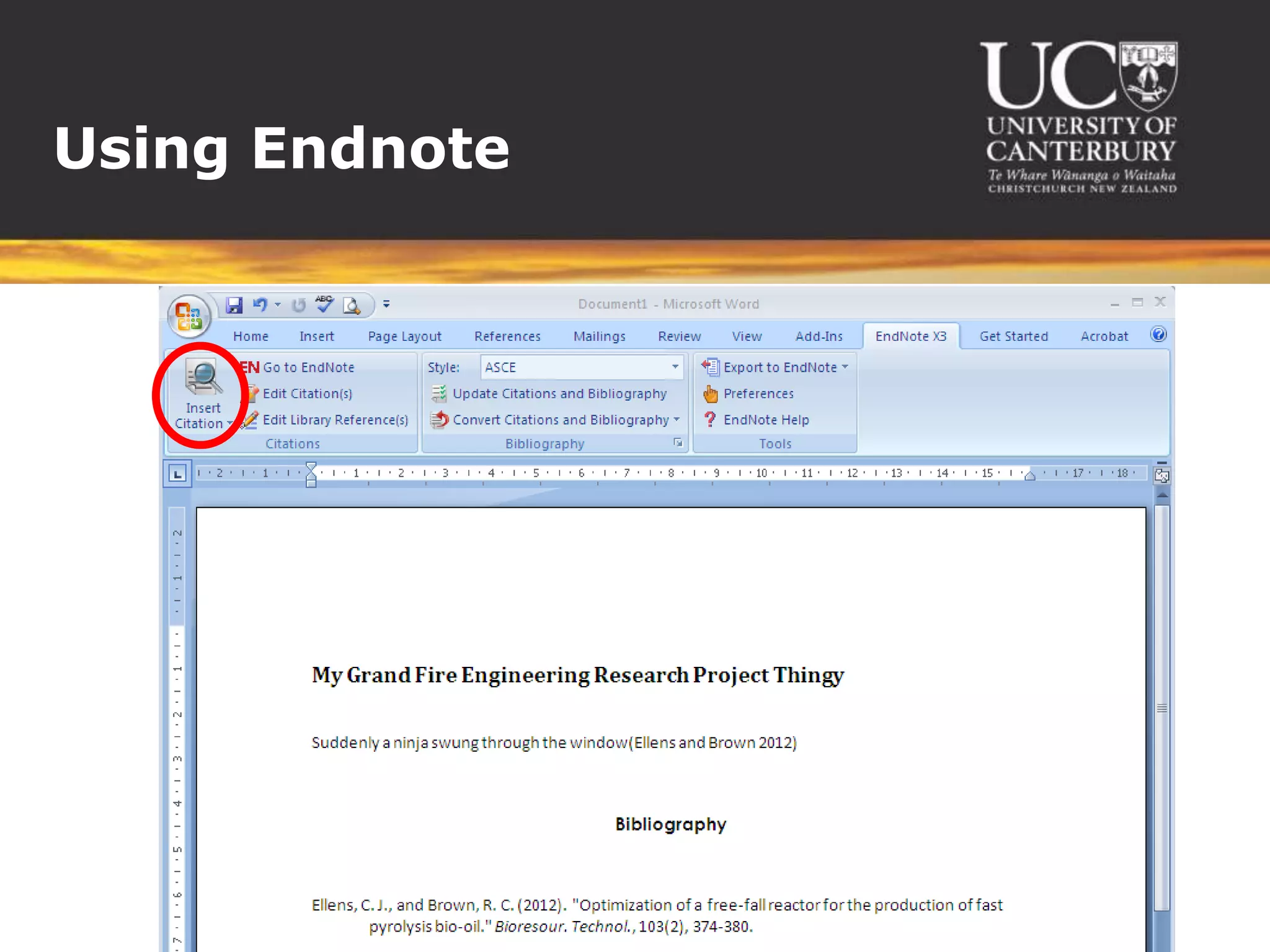 Using Endnote
 