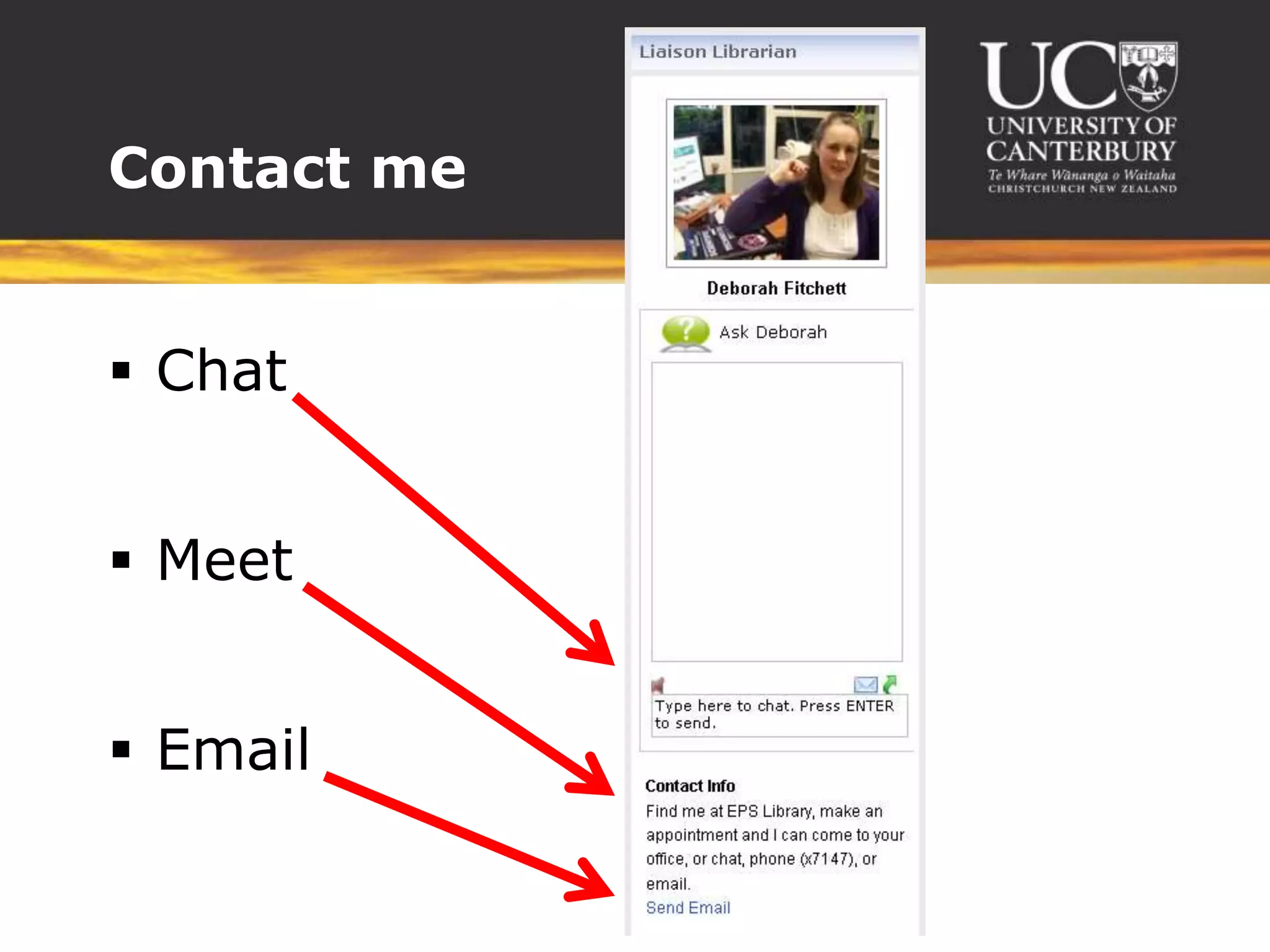 Contact me


 Chat


 Meet


 Email
 