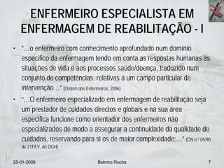Enfermagem de Reabilitação