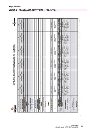 Edição preliminar
48
Enfermagem
Atenção Básica - SMS- São Paulo, 2012.
ANEXO 1 - PRONTUÁRIO OBSTÉTRICO - PRÉ-NATAL
 