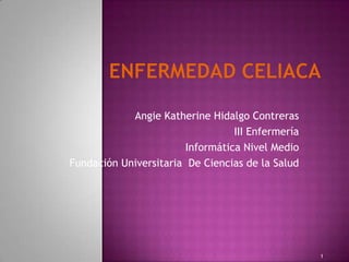 Angie Katherine Hidalgo Contreras
                                  III Enfermería
                        Informática Nivel Medio
Fundación Universitaria De Ciencias de la Salud




                                                   1
 