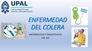 ENFERMEDAD
DEL COLERA
MICROBIOLOGIA Y PARASITOLOGIA
ENF 313
 