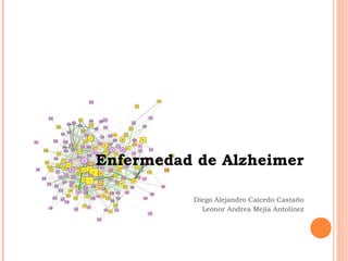 Enfermedad de Alzheimer
Diego Alejandro Caicedo Castaño
Leonor Andrea Mejia Antolinez
 