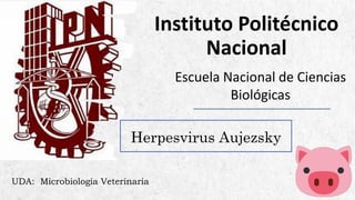 CASA DE ESQUÍ ALPINE
Instituto Politécnico
Nacional
Herpesvirus Aujezsky
UDA: Microbiología Veterinaria
Escuela Nacional de Ciencias
Biológicas
 