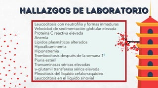 Hallazgos de Laboratorio
Hallazgos de Laboratorio
 