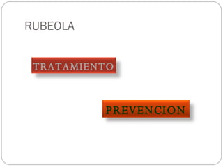 RUBEOLA PREVENCION TRATAMIENTO 