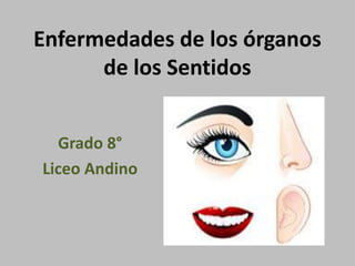 Enfermedades de los órganos de los Sentidos Grado 8° Liceo Andino 