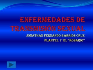 Jonathan Fernando barrios cruz
         Plantel 1° el “rosario”
 