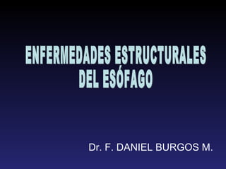 Dr. F. DANIEL BURGOS M.
 