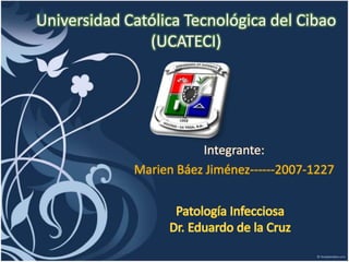 Universidad Católica Tecnológica del Cibao
(UCATECI)
Integrante:
Marien Báez Jiménez------2007-1227
 