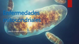 Enfermedades
mitocondriales
DANTE ITSVAN ROMERO AVILA
 