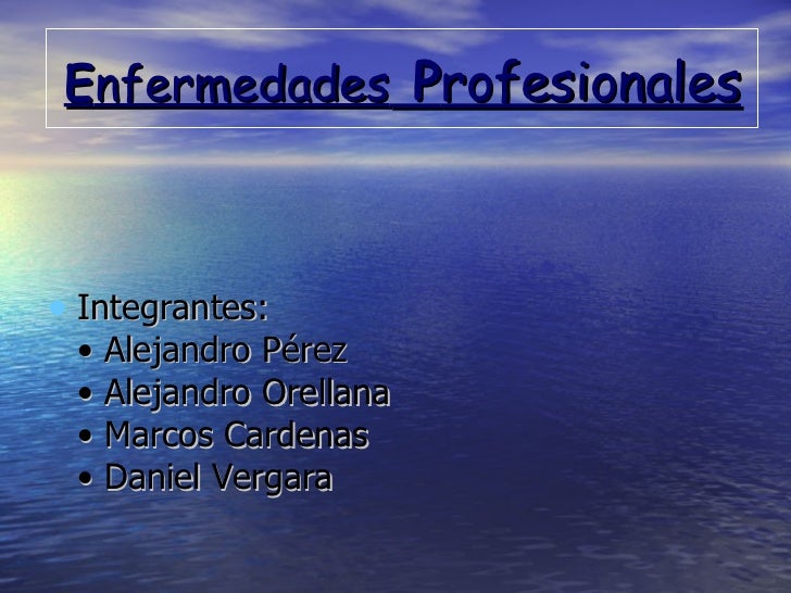 Enfermedades Profesionales