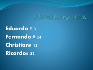 Eduardo # 3
Fernando # 24
Christian# 13
Ricardo# 32
 