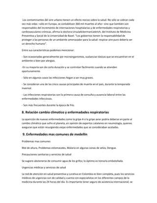 Enfermedades respiratorios