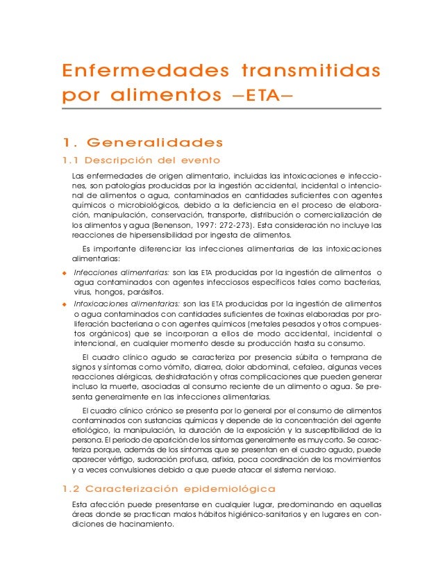 Enfermedades transmitidas por alimentos (ETA) Enfermedades transmitidas por alimentos (ETA)