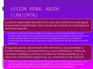 Enfermedades tubulares e intersticiales