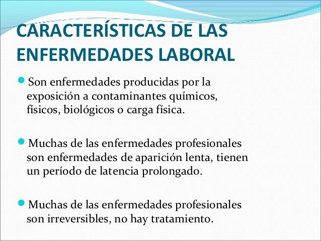 Enfermedad laboral y accidente de trabajo