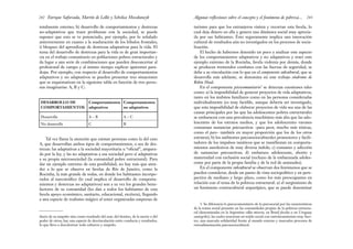 ducto de su empeño sino como resultado del azar, del destino, de la suerte o del
poder de otros; hay una especie de desvinculación entre conducta y resultados,
lo que lleva a desvalorizar todo esfuerzo y empeño.
3. Se diferencia lo psicocomunitario de lo psicosocial por las características
de la trama social presente en las comunidades propias de la pobreza estructu-
ral (denominadas en la Argentina villas miseria, en Brasil favelas o en Uruguay
cantegriles), las cuales muestran un tejido social con entrelazamientos muy fuer-
tes, una marcada solidaridad frente al mundo externo y marcados procesos de
retroalimentación psicosociocultural.
242 Enrique Saforcada, Martín de Lellis y Schelica Mozobancyk
totalmente externo; h) desarrollo de comportamientos y destrezas
no-adaptativos que traen problemas con la sociedad; se puede
suponer que esto se ve potenciado, por ejemplo, por lo señalado
anteriormente en cuanto a la maduración de los lóbulos frontales;
i) bloqueo del aprendizaje de destrezas adaptativas para la vida. El
tema del desarrollo de destrezas para la vida es de gran importan-
cia en el trabajo comunitario en poblaciones pobres estructurales y
da lugar a una serie de combinaciones que pueden desconcertar al
profesional de campo y al mismo tiempo explicar aparentes para-
dojas. Por ejemplo, con respecto al desarrollo de comportamientos
adaptativos y no adaptativos se pueden presentar tres situaciones
que se esquematizan en la siguiente tabla en función de tres perso-
nas imaginarias: A, B y C:
DESARROLLO DE Comportamientos Comportamientos
COMPORTAMIENTOS adaptativos no adaptativos
Desarrolla A – B A – C
No desarrolla C B
Tal vez llame la atención que existan personas como la del caso
A, que desarrollan ambos tipos de comportamientos, o sea de des-
trezas: las adaptativas a la sociedad mayoritaria u “oficial”, ampara-
da por la ley, y las no adaptativas a esa sociedad pero sí adaptativas
a su propia microsociedad (la comunidad pobre estructural). Para
dar un ejemplo extremo de esta posibilidad, no hay más que aten-
der a lo que se observa en favelas de Río de Janeiro, como la
Rocinha, la más grande de todas, en donde los habitantes incorpo-
rados al narcotráfico (lo cual implica el desarrollo de comporta-
mientos y destrezas no adaptativos) son a su vez los grandes bene-
factores de su comunidad (les dan a todos los habitantes de esta
favela apoyo económico, sanitario, educacional, etcétera), llegando
a una especie de realismo mágico al tener organizadas empresas de
Algunas reflexiones sobre el concepto y el fenómeno de pobreza... 243
turismo para que los extranjeros visiten y recorran esta favela, lo
cual deja dinero en ella y genera una dinámica social muy aprecia-
da por sus habitantes. Esto seguramente implica una innovación
cultural de resultados aún no investigados en los procesos de socia-
lización.
El hecho de habernos detenido un poco a analizar este aspecto
de los comportamientos adaptativos y no adaptativos y traer este
ejemplo extremo de la Rocinha, favela violenta por demás, donde
se producen tremendos combates con las fuerzas de seguridad, se
debe a su vinculación con lo que en el componente subcultural, que se
desarrolla más adelante, se denomina en este trabajo síndrome de
Robin Hood.
En el componente psicocomunitario3
se detectan cuestiones tales
como: a) la imposibilidad de generar proyectos de vida adaptativos,
tanto en los ámbitos familiares como en las personas consideradas
individualmente (es muy factible, aunque debería ser investigado,
que esta imposibilidad de elaborar proyectos de vida sea una de las
causas principales por las que las adolescentes pobres estructurales
se embaracen con una prevalencia muchísimo más alta que las ado-
lescentes de los estratos medios, y que los adolescentes varones
consuman sustancias psicoactivas –para peor, mucho más tóxicas,
como el paco– también en mayor proporción que los de los otros
estratos); b) los ambientes psicosocioculturales promotores y facili-
tadores de los impulsos tanáticos que se manifiestan en comporta-
mientos autolesivos de muy diversa índole; c) consumo y adicción
de sustancias psicoactivas; d) embarazo adolescente, aborto y
maternidad con exclusión social (rechazo de la embarazada adoles-
cente por parte de la propia familia y de la red de amistades).
En el componente subcultural se observan dos fenómenos que se
pueden considerar, desde un punto de vista sociopolítico y en pers-
pectiva de mediano y largo plazo, como los más preocupantes en
relación con el tema de la pobreza estructural: a) el surgimiento de
un fenómeno contracultural arquetípico, que se puede denominar
 