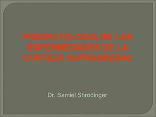 FISIOPATOLOGIA DE LAS ENFERMEDADES DE LA CORTEZA SUPRARRENAL Dr. Samiel Shrödinger 