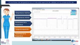 El monitoreo de temperatura es un indicador esencial de calidad, en la conservación de
vacunas
 