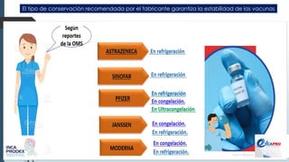 El tipo de conservación recomendada por el fabricante garantiza la estabilidad de las vacunas
contra la covid-19
 