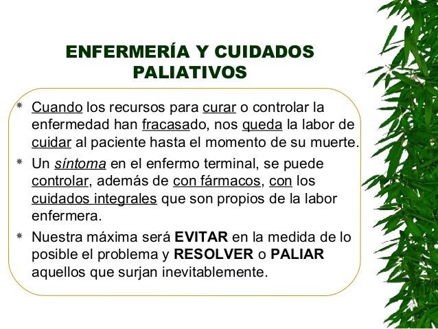 Enfermeria en los cuidados paliativos Enfermeria en los cuidados paliativos