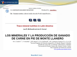 Las enfermedades del ganado y su prevención Comprensión de su dinámica en el contexto del sistema de producciónComponentes de sostenibilidad y competitividadSuelo, pastos, sistema de alimentación,                                  razas de ganado, densidad animalEntendimiento del ecosistema y sus interaccionesMuchas veces las enfermedades en el ganado son un indicador de que algo está mal en el ecosistemaEntender ¿donde estamos en el mapa?  No exigirle al ecosistema más de lo que puede soportar!Quien trabaja y vive en y del campo, generalmente es mucho mejor “Ecólogo” que muchos profesores universitarios. Se debe despertar habilidades de detección  Benavides E. (2011)