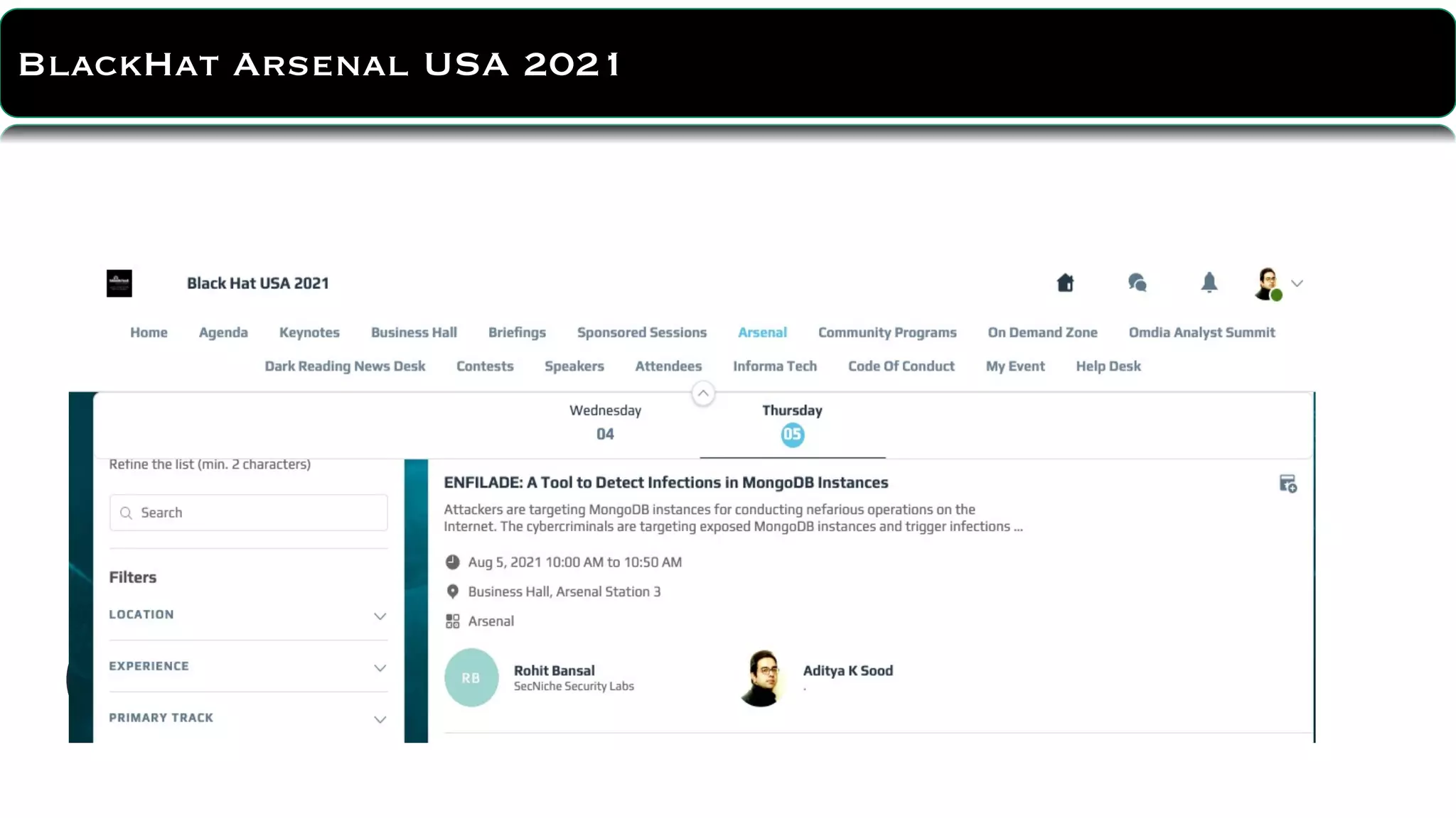 BlackHat Arsenal USA 2021
 