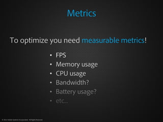 Metrics

          To optimize you need measurable metrics!

                                                          •  ...