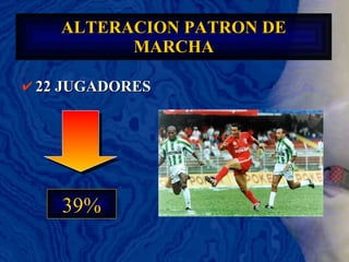 ALTERACION PATRON DE MARCHA 22 JUGADORES 39% 