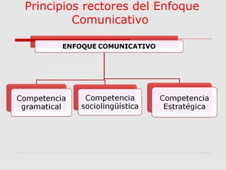 Principios rectores del Enfoque 
Comunicativo 
 