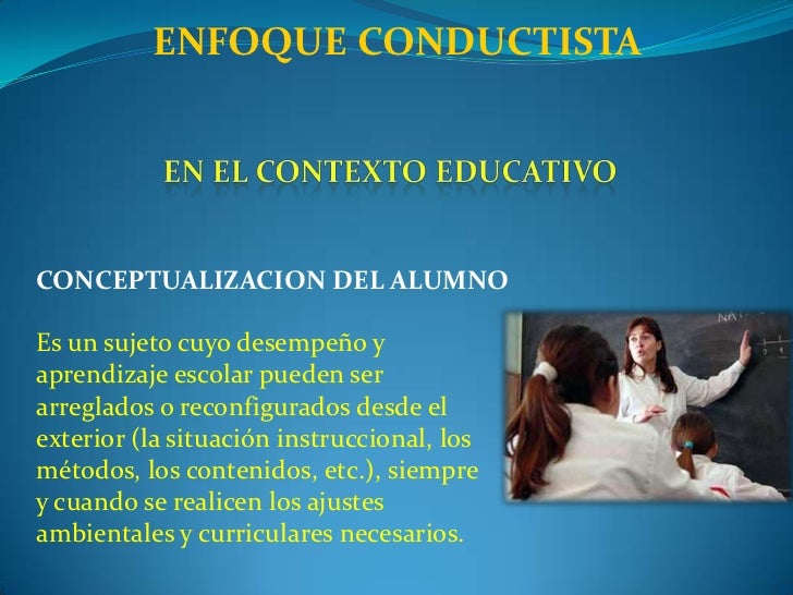 Cual Es El Enfoque Del Conductismo es.slideshare.net