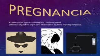 El cerebro prefiere aquellas formas integradas, completas y estables.
La forma de la figura tiene cargada cierta información que resulta más relevante para nosotros.
 